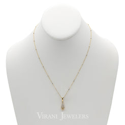 18k Diamond Necklace and Earrings Set