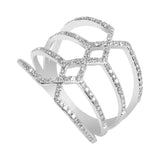 0.35CT Diamond Stacked Connected Ring Set In 14K White Gold | 0.35CT Diamond Stacked Connected Ring Set In 14K White Gold for women. Stunningly designed diamon...