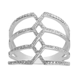 0.35CT Diamond Stacked Connected Ring Set In 14K White Gold | 0.35CT Diamond Stacked Connected Ring Set In 14K White Gold for women. Stunningly designed diamon...