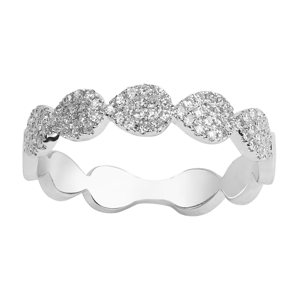 14K White Gold Diamond Ring | 