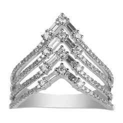 14K White Gold Diamond Ring