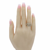 0.85CT Diamond Floral Cocktail Ring Set in 18K Yellow Gold | 0.85CT Diamond Floral Cocktail Ring Set in 18K Yellow Gold for Women. Open diamond frame encasing...