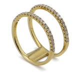 0.45CT Diamond Connected Stackable Ring Set in 18K Yellow Gold | 0.45CT Diamond Connected Stackable Ring Set in 18K Yellow Gold for women. Ring features a stackab...