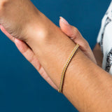 22K Multi Tone Gold Bracelet W/ Round & Rondelle Gold Beads | Accentuate your attire with an elegant touch of gold with this 22K multi tone gold women’s bracel...