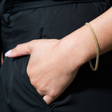 22K Multi Tone Gold Bracelet W/ Round & Rondelle Gold Beads | Accentuate your attire with an elegant touch of gold with this 22K multi tone gold women’s bracel...