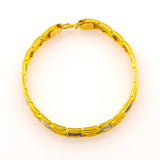 22K Multi Tone Gold Men's Bracelet W/ Precious CZ Gems & Black Hand Paint | Make a unique statement with this masculine-chic 22K multi tone men’s bracelet from Virani Jewele...