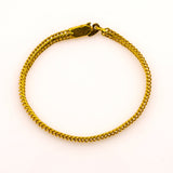 22K Multi Tone Gold Men's Bracelet W/ Yellow & White Gold Square Accents | Add a classic touch to your chosen look with this handsome 22K multi tone gold men’s bracelet fro...