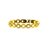 22K Yellow Gold Men's Bracelet W/ Precious CZ Gems & Circle Link | Accentuate your special look with this handsome 22K yellow gold men’s bracelet from Virani Jewele...