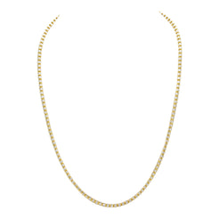 22k Two Tone Gold Layered Oval Ball Chain