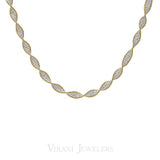 22K Multitone Gold Twisted Chain Necklace | 22K Multitone Gold Twisted Chain Necklace for Women. Necklace features a twisted design set with ...