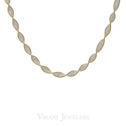 22K Multitone Gold Twisted Chain Necklace