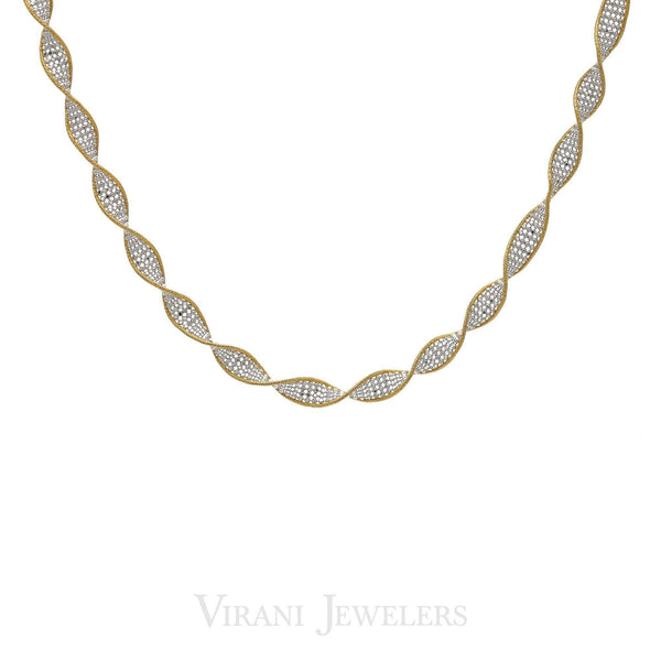 22K Multitone Gold Twisted Chain Necklace | 22K Multitone Gold Twisted Chain Necklace for Women. Necklace features a twisted design set with ...