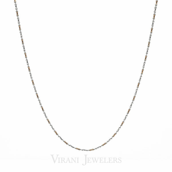 22k Yellow & White Gold Bone Link Gold Chain Necklace | 22k Yellow & White Gold Bone Link Gold Chain Necklace for women. Chain linked by handcraftd s...