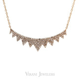 14K Rose Gold Diamond Necklace W/ 0.45ct Pave Diamonds | 
14K Rose Gold Diamond Necklace W/ 0.45ct Pave Diamonds for women. This minimalist 14K rose gold ...