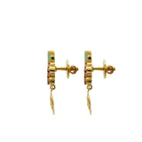 22K Gold Ruby Emerald Floral Kasu Necklace & Earrings Set | 22K Gold Ruby Emerald Floral Kasu Necklace & Earrings Set for women. Necklace and earring set...