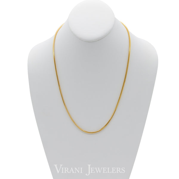 22K Gold Men's Chain | Add class and sophistication to any outfit with this men’s 22K gold chain from Virani Jewelers!Fe...