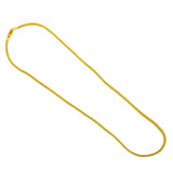 22K Yellow Gold Men's Chain W/ Gold Ball & Double Curb Link, 18" | Add class and elegance to any outfit with this stunning 22K gold chain from Virani jewelers!Featu...