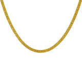 22K Yellow Gold Men's Chain W/ Double Curb Economy Link | Take your style to the next level with this extraordinary 22K link chain from Virani Jewelers!Fea...