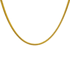22K Yellow Gold Men's Chain W/ Braided Foxtail Link