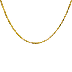 22K Yellow Gold Men's Chain W/ Braided Foxtail Link, 20"