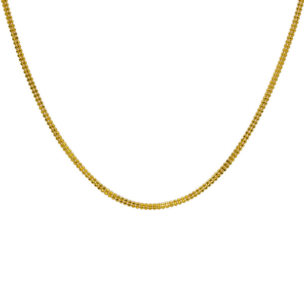 22K Yellow Gold Men's Chain W/ Rounded Gold Ball Links | Invest in the 22K accessories you’ve always wanted and add this 22K gold chain from Virani Jewele...