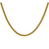 22K Yellow Gold Men's Chain W/ Rounded Curb Link | Add a touch of radiant 22K gold to any outfit with this curb link men’s chain from Virani Jeweler...