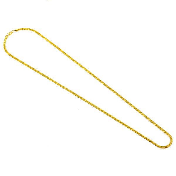 22K Yellow Gold Men's Chain W/ Rounded Curb Link | Add a touch of radiant 22K gold to any outfit with this curb link men’s chain from Virani Jeweler...
