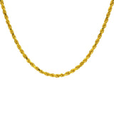 22K Yellow Gold Men's Chain W/ Rope Link | Add the best in 22K gold to your wardrobe with this amazing men’s chain from Virani Jewelers!Feat...