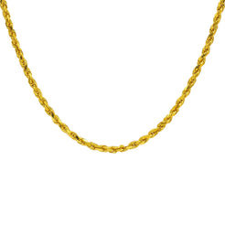 22K Yellow Gold Men's Chain W/ Rope Link