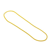22K Yellow Gold Men's Chain W/ Gold Ball & Double Curb Link, 20" | Add the radiance of 22K Indian gold to any outfit with this gorgeous men’s chain from Virani Jewe...