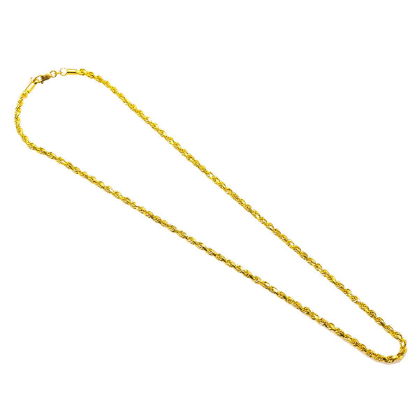 22K Yellow Gold Men's Chain W/ Rope Link, 20.5" | Take your style to the next level with this 22K gold chain from Virani Jewelers!Features:

Thick ...