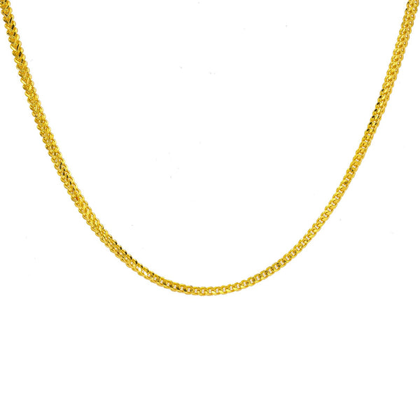 22K Yellow Gold Men's Chain W/ Double Curb Link | Add a classic touch of gold to any outfit with this double curb link chain from Virani Jewelers!F...