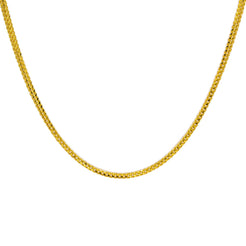 22K Yellow Gold Chain W/ Anchor & Ball Bead Links, 22 Inches