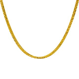 22K Yellow Gold Men's Chain W/ Braided Foxtail Link, 26" | Add a flash of classic gold to any outfit with this beautiful 22K gold chain from Virani Jewelers...