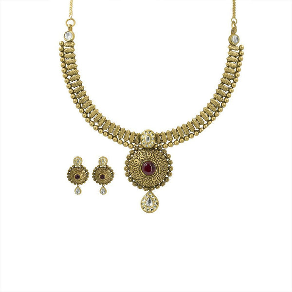 22K Gold Necklace and Earrings Set | 22K Gold Necklace and Earrings Set
43x34mm pendant,2.50mm chain. 49x28mm Earring. Necklace 37.8 ...