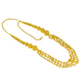 22K Yellow Gold Necklace & Jhumki Drop Earrings Set W/ Gold Balls & Cap Accents |  22K Yellow Gold Necklace & Jhumki Drop Earrings Set W/ Gold Balls & Cap Accents for wome...