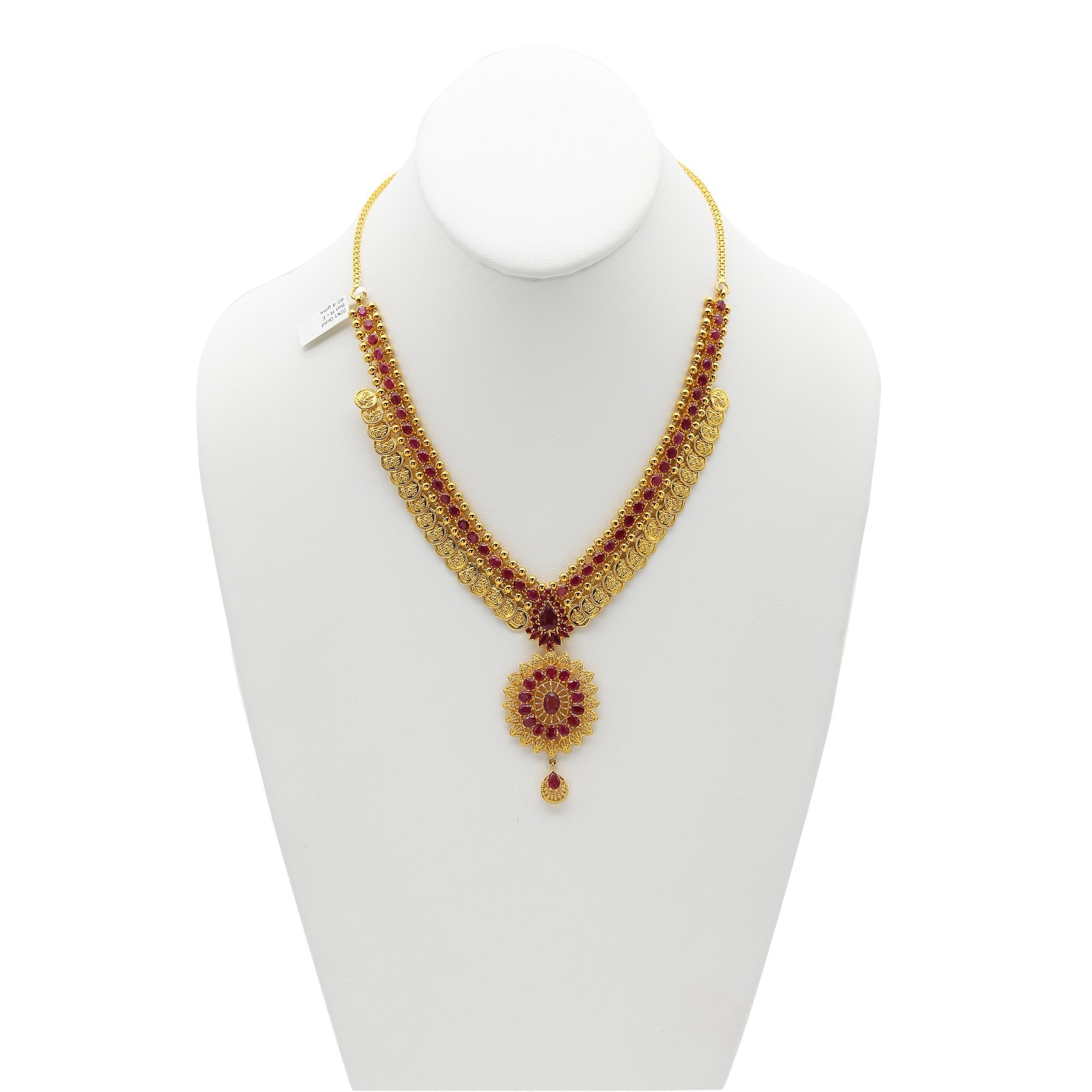 Ruby Emerald Necklace Set | Gold jewelry simple, Gold jewelry simple  necklace, Gold necklace designs