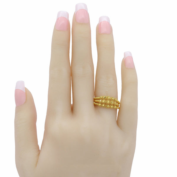 22K Yellow Gold Connected Stackable Gold Ring | 22K Yellow Gold Connected Stackable Gold Ring for women is the perfect on trend piece. Provides a...