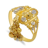 22K Multi Tone Gold Ring | 