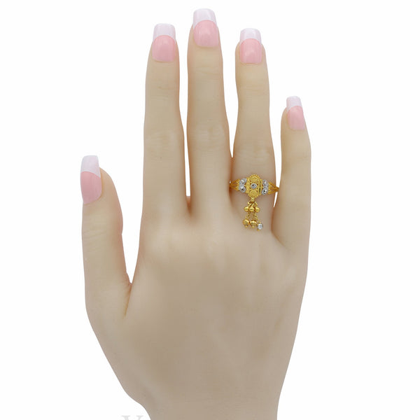 22K Multi Tone Gold Ring | 