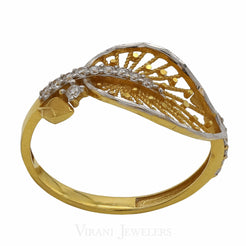 22K Gold CZ Ring