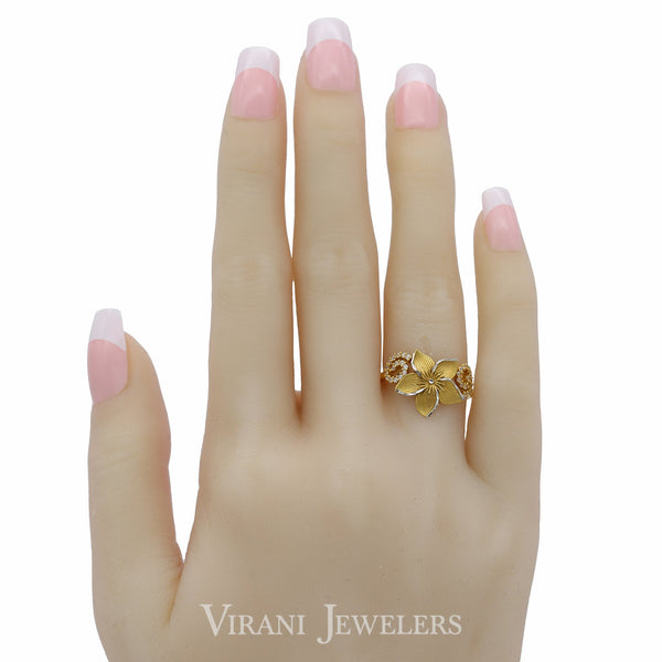 22K Gold CZ Ring | 