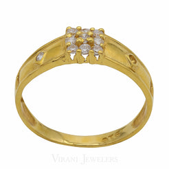 22K Gold CZ Ring