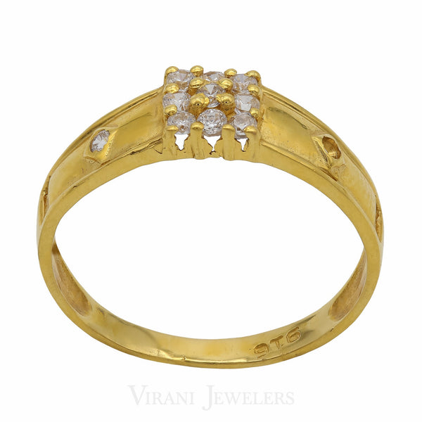 22K Gold CZ Ring | 