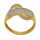 22K Gold CZ Ring | 