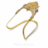 22K Yellow Gold Laxmi Arm Vanki W/ Colored Cubic Zirconia Stones | 22K Yellow Gold Laxmi Arm Vanki W/ Colored Cubic Zirconia Stones for women. Stunning arm cuff/van...