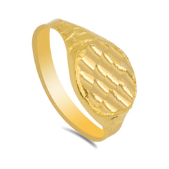 22K Yellow Gold Diamond Cut Texture Baby Ring
