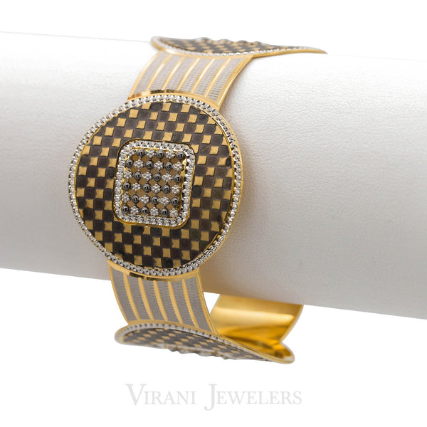 22k Gold CZ Bangle | 