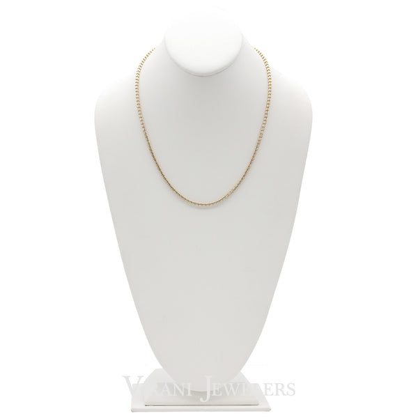 22K Two Tone Gold Double Pill Link Chain Necklace | 22K Two Tone Gold Double Pill Link Chain Necklace for women. Chain necklace features two toned ye...