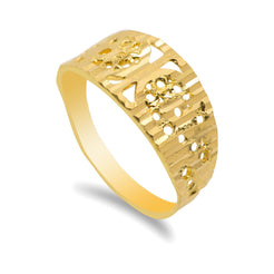 22K Yellow Gold Baby Ring W/ Open Pattern Design